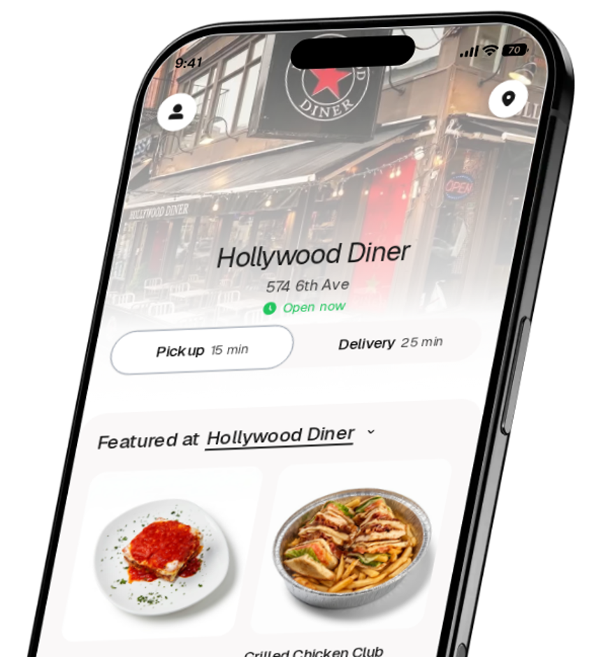 Hollywood Diner app preview