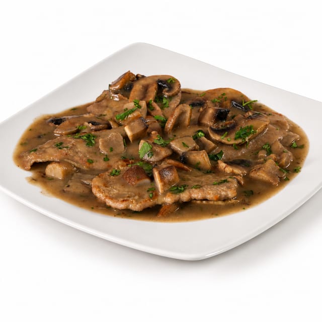 Veal and Mushrooms.