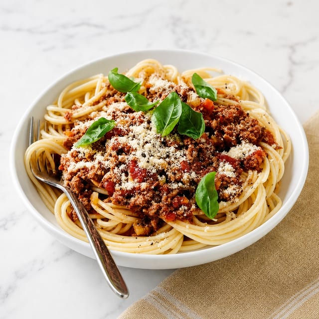 Spaghetti and Bolognese.