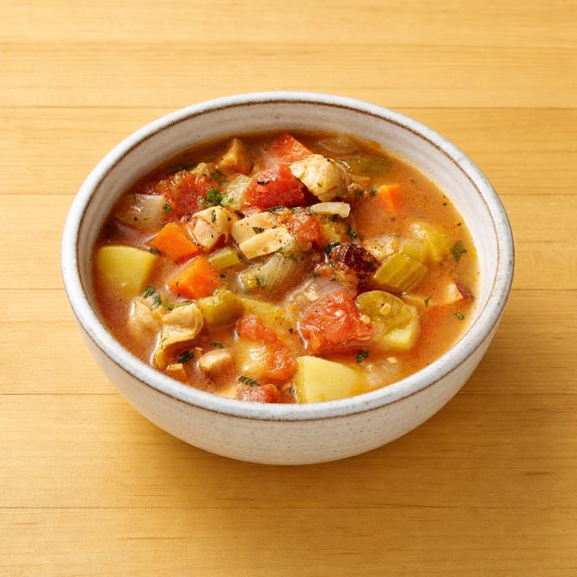 Manhattan Clam Chowder Soup.