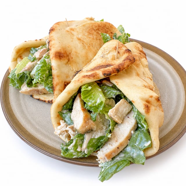 Grilled Chicken Caesar Salad Wrap.