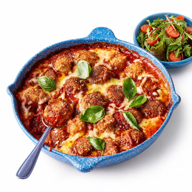 Meatball Parmigiana.