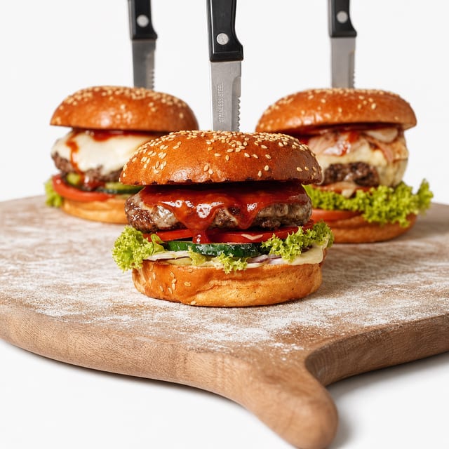 Fork and Knife Americano Burger.