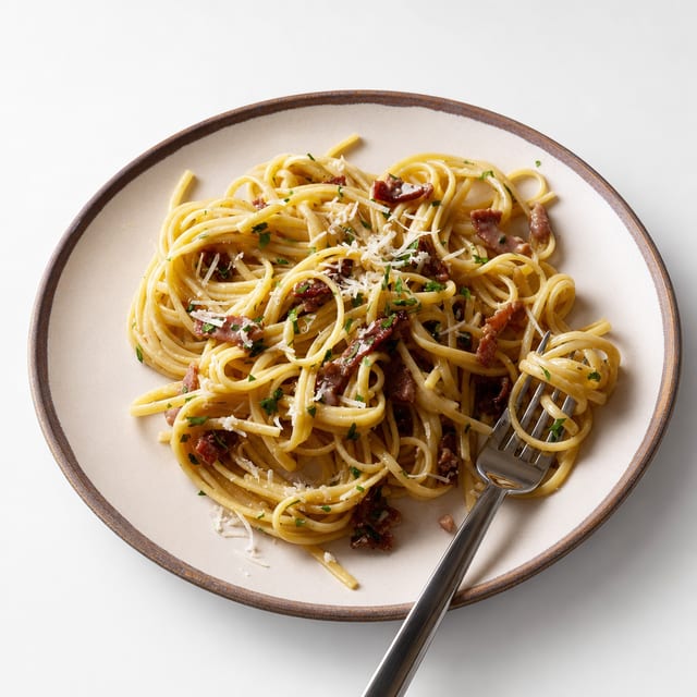 Linguine Carbonara.