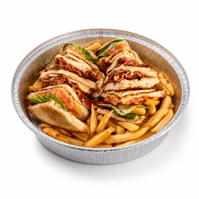 Grilled Chicken Club Triple Decker Sandwich.