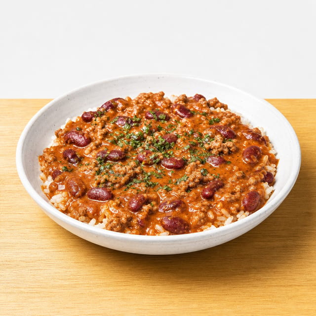 Chili Con Carne Over Rice.